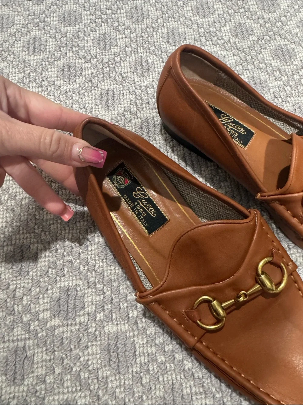 Gucci Brown Leather Horsebit Slip-On Loafers